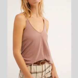 NWT Free People Dani Tank Mocha Small